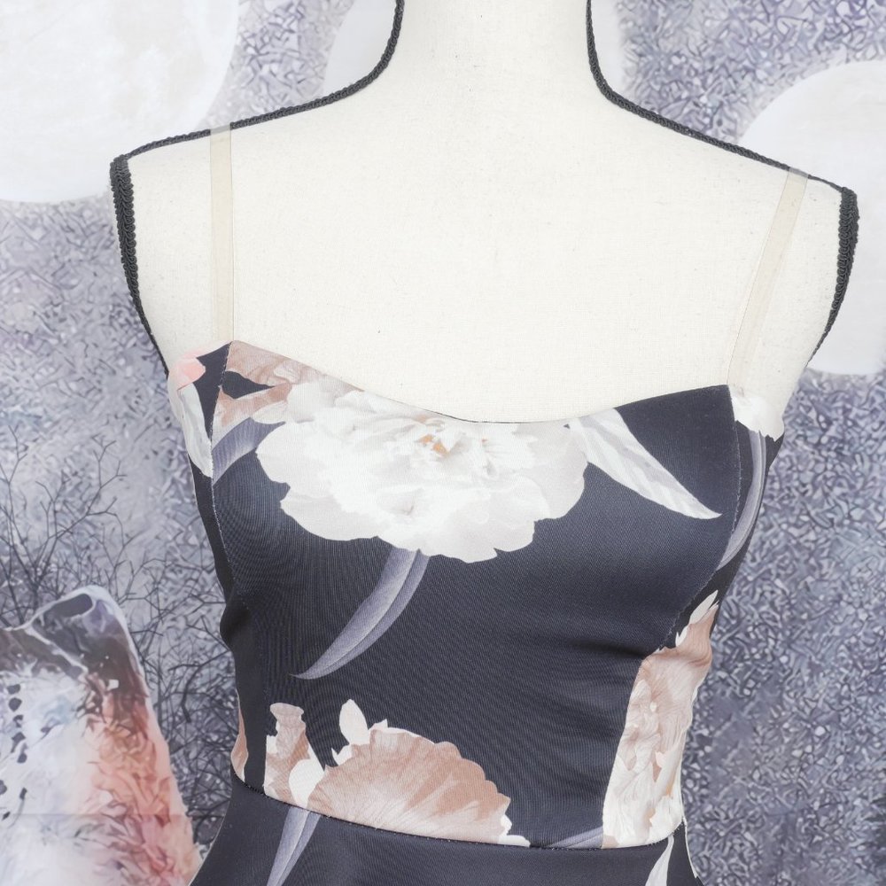 January 7 Black Cream Floral Size Small Dress - Picture 3 of 15
